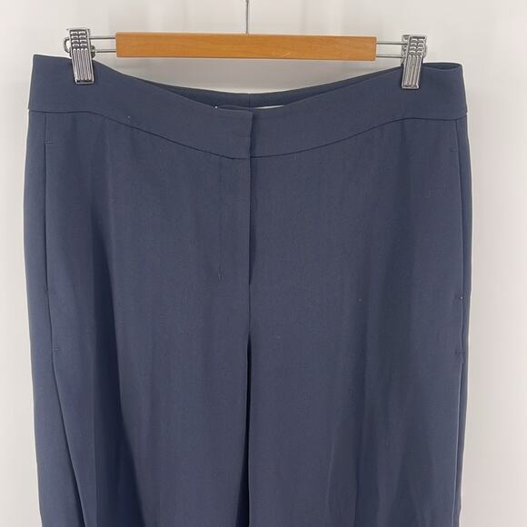 MM Lafleur Pippa wide leg flat front hi rise cropped trouser dress pants sz 10 - Picture 2 of 6